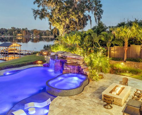 Patio and Pool Design – Orlando Outdoor Living for Florida Nights Designed by BLG Environmental Services