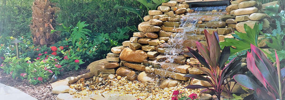 Backyard Pondless Waterfall in Orlando Florida by BLG Environmental Services