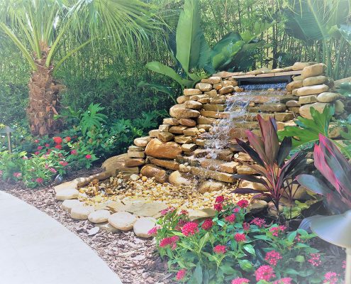 Backyard Pondless Waterfall in Orlando Florida by BLG Environmental Services